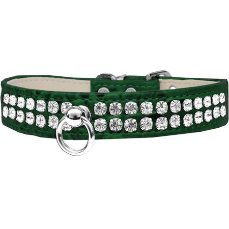 MIRAGE PET PRODUCTS Style No.72 Rhinestone Designer Croc Dog CollarEmerald Green Size 10 82-21-EGC10